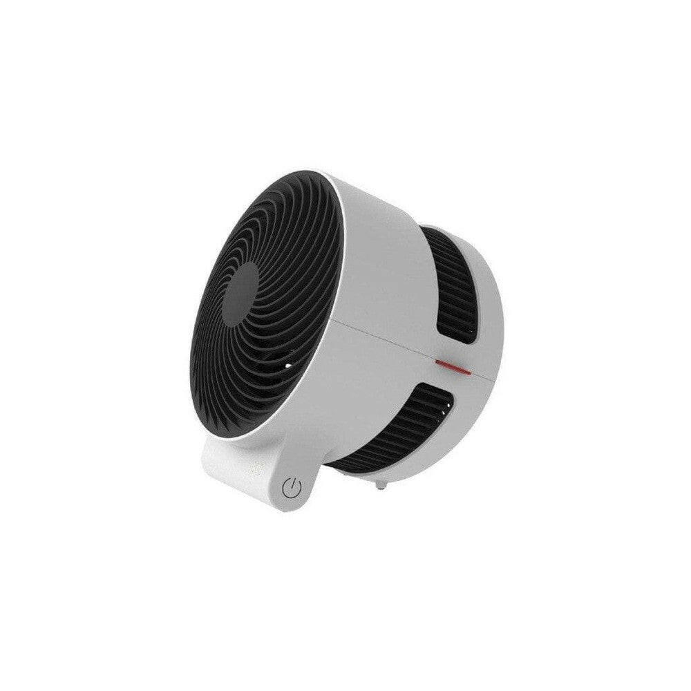 Boneco F100 touch-bediening en voet detail van tafelventilator