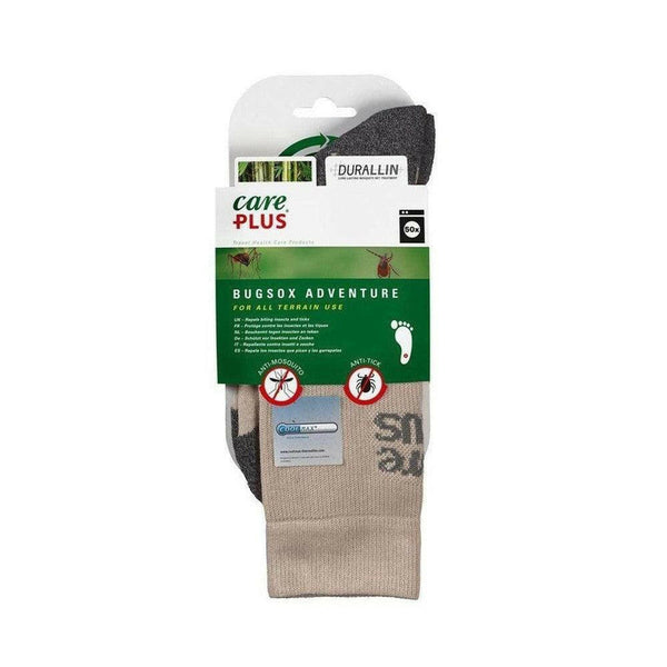 Care Plus Bugsox Adventure anti-insectensokken - insectensokken verpakking kaki - CAR36470 - Shopvoorgezondheid