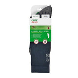 Donkerblauwe anti-mug sokken maat 44-47 in verpakking met HealthGuard PROTECTION en COOLMAX
