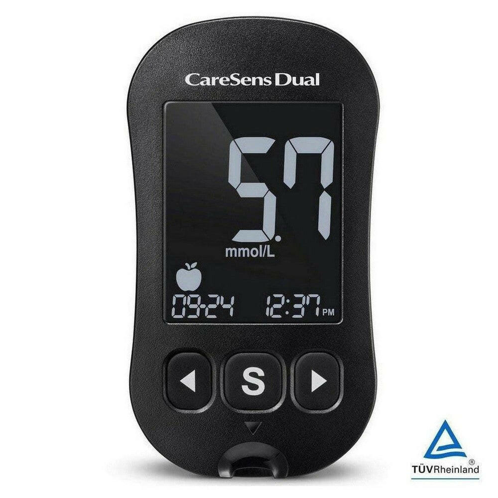 CareSens Dual glucosemeter met groot LCD-scherm en Bluetooth