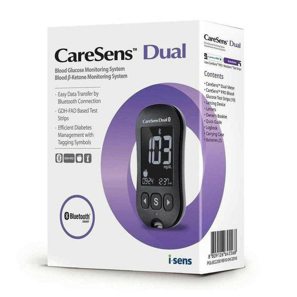 CareSens Dual ketonen- en glucosemeter startpakket - dual ketonen- en glucosemeter verpakking - CRS64827 - Shopvoorgezondheid
