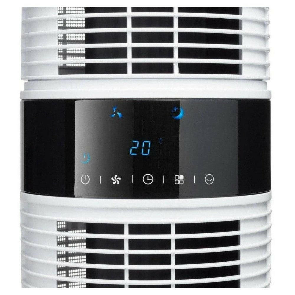 Close-up Clean Air Optima bedieningspaneel met temperatuur en slaapmodus