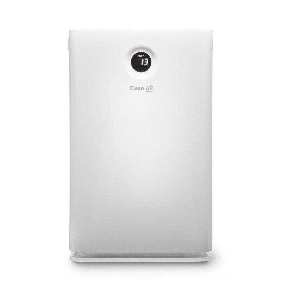 Witte Clean Air Optima luchtreiniger met minimalistisch design en display