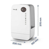 Clean Air Optima CA-607W witte luchtbevochtiger met digitale display en ionisator
