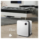 Clean Air Optima CA-807 luchtwasser in slaapkamer met ronde bedieningsknop