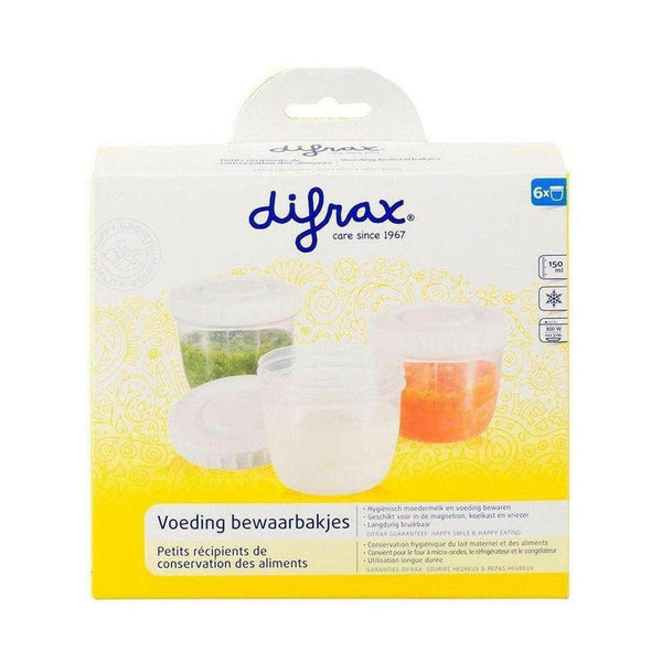 Difrax bewaarbakjes (6 stuks) - DIF93076-Shopvoorgezondheid