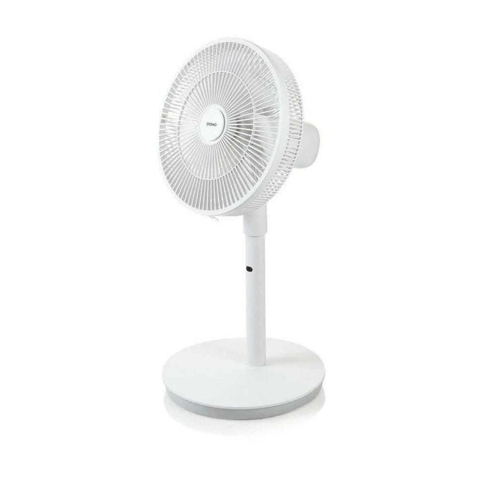 Domo DO8149 witte statiefventilator van plastic met gladde mat afwerking