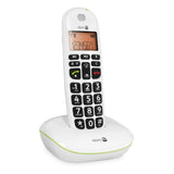 Doro PhoneEasy 100W Mono witte draadloze huistelefoon voor ouderen met verlicht scherm