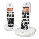 Doro PhoneEasy 100W Mono witte draadloze seniorentelefoon met grote toetsen en oranje display