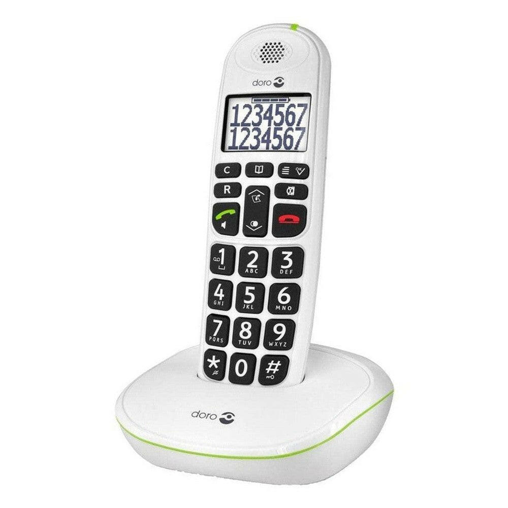 Doro PhoneEasy 110 Mono witte draadloze seniorentelefoon met grote toetsen