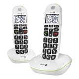 Twee Doro PhoneEasy 110 Mono telefoons in wit met opladers voor senioren