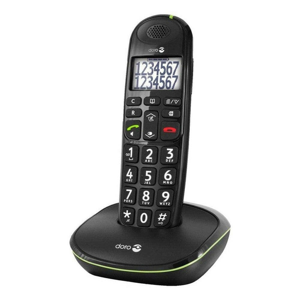 Doro PhoneEasy 110 Mono telefoon in zwart met gehoorapparaat compatibiliteit