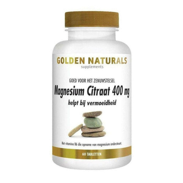 Golden Naturals Magnesium Citraat 400 mg (60 tabletten) - GOL64780-Shopvoorgezondheid