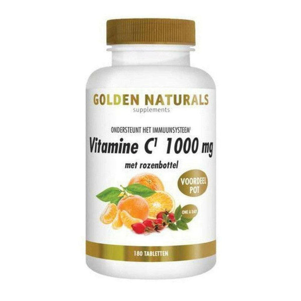 Golden Naturals Vitamine C 1000 mg met rozenbottel - GOL64787-Shopvoorgezondheid