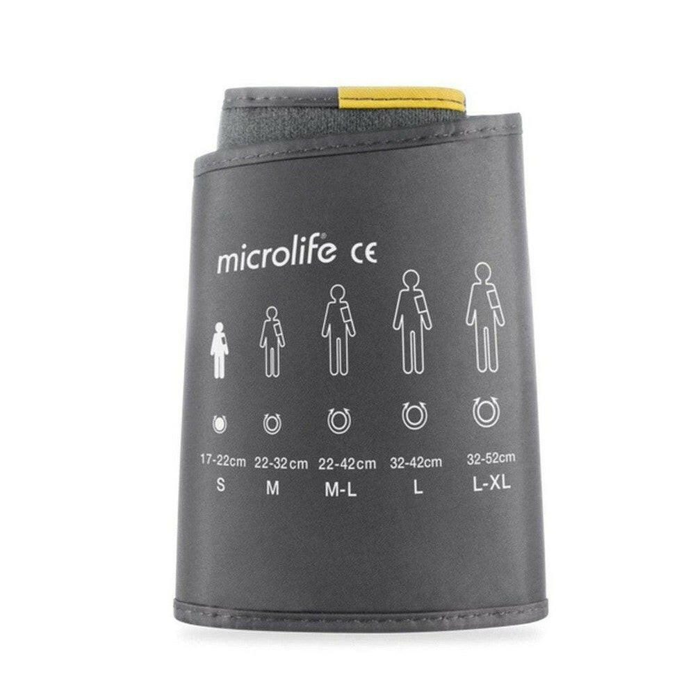 Microlife Soft Cuff manchet M-L voor armomtrek 22-42 cm, grijze zachte bloeddrukmeterband met maatgids