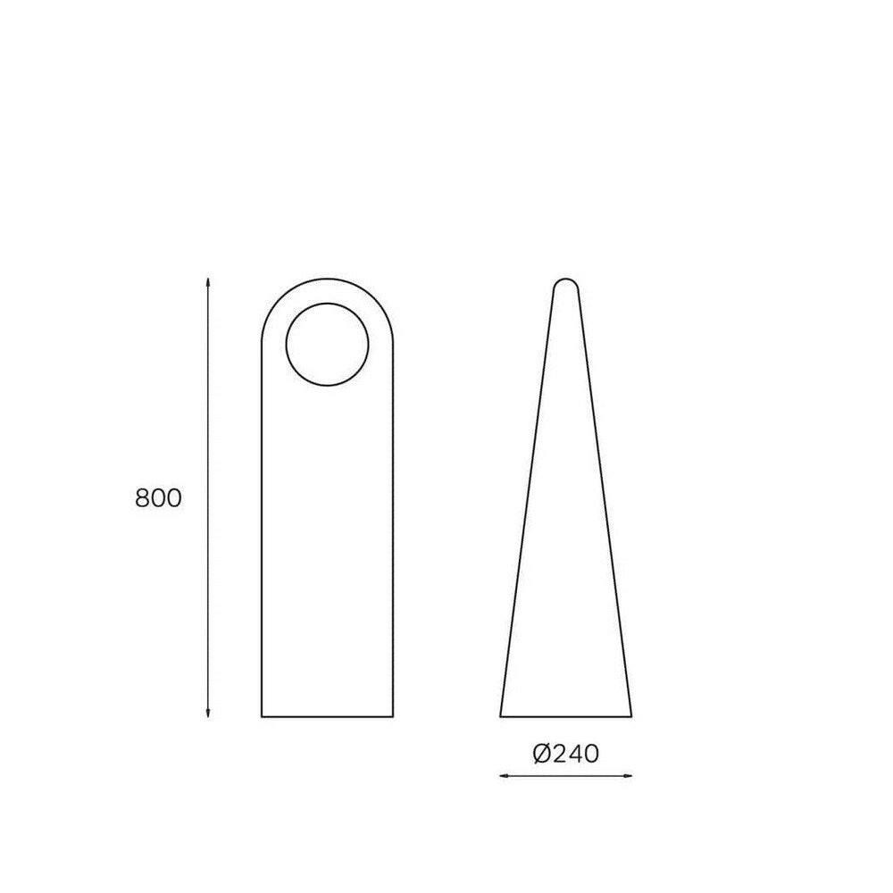 Innolux Origo technische tekening afmetingen 80x24 cm daglichtlamp