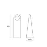 Innolux Origo technische tekening afmetingen 80x24 cm daglichtlamp