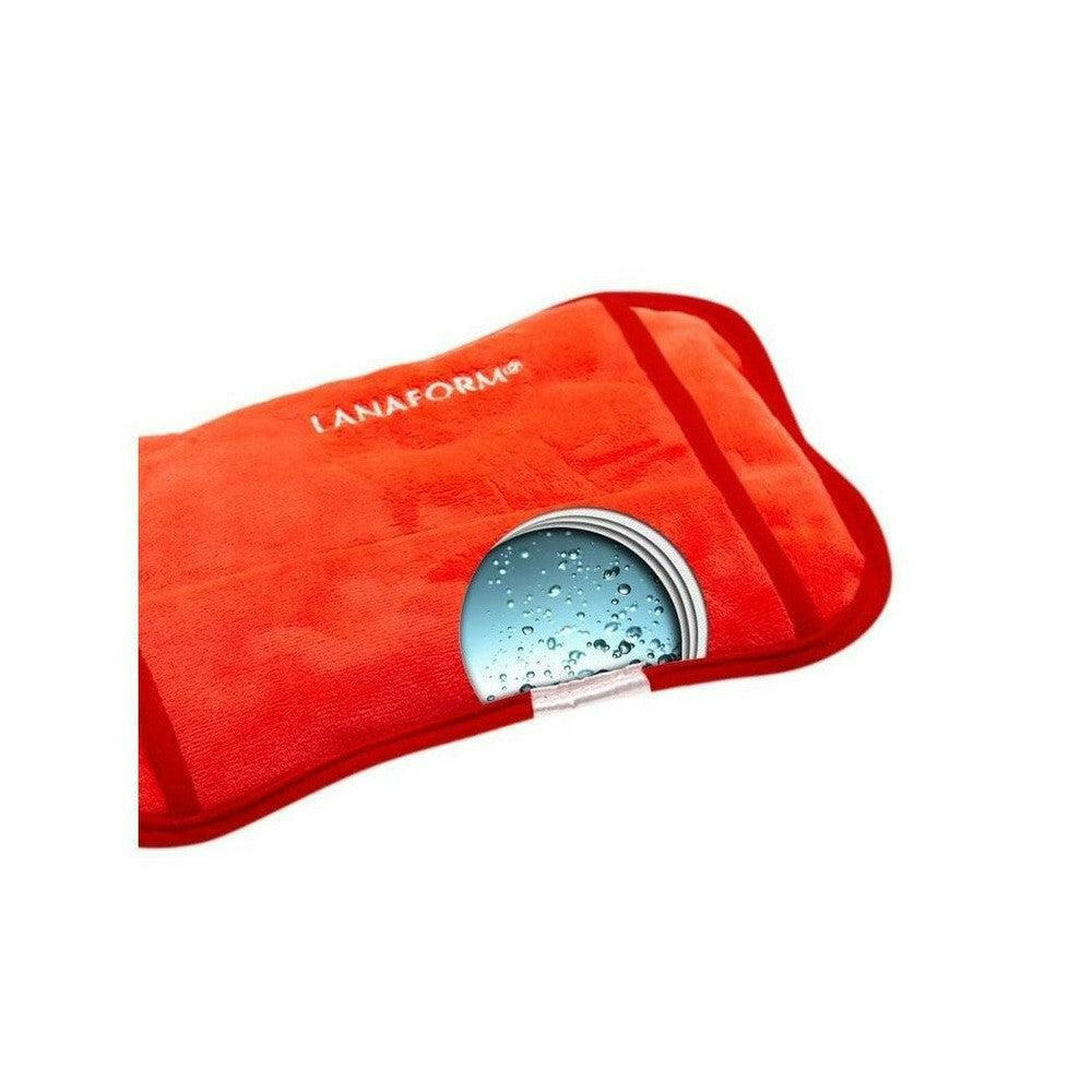 Lanaform handwarmer close-up oranje vacht met logo