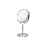 Lanaform ronde make-upspiegel op voet met LED-verlichting en aan/uit-knop