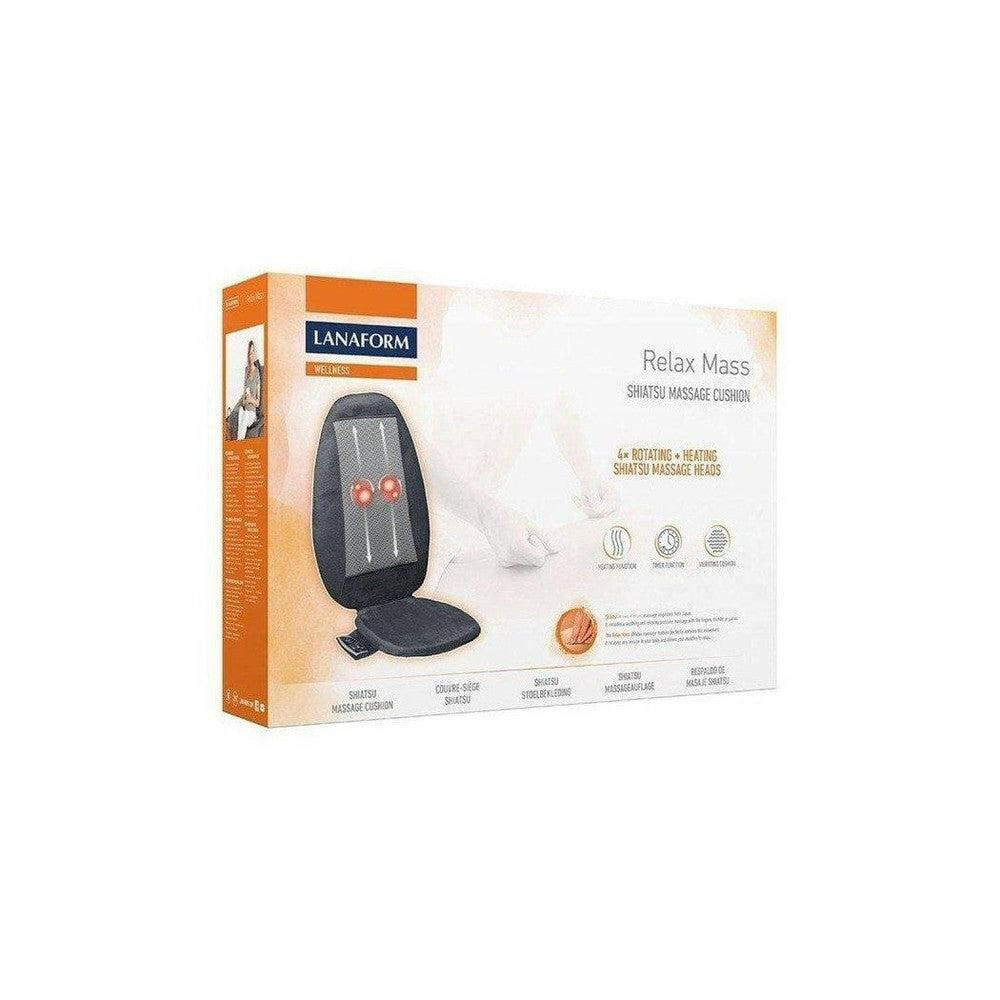 Lanaform Relax Mass Shiatsu massagekussen verpakking met verwarmings- en vibratiefunctie