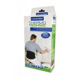 Lanaform Thermo Technic rugbrace verpakking met mannelijke model en gebruikspictogrammen