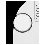 Close-up van witte ronde bedieningsknop op Lanaform wake-up light apparaat