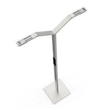 Zilveren Luctra vloerlamp bovenaanzicht met ventilatiegaten