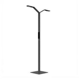 Zwarte Luctra Linear Floor Twin dubbele vloerlamp met paneel