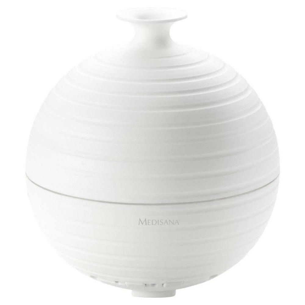 Medisana AD 620 aroma diffuser wit uitgeschakeld met voet en ventilatiegaten