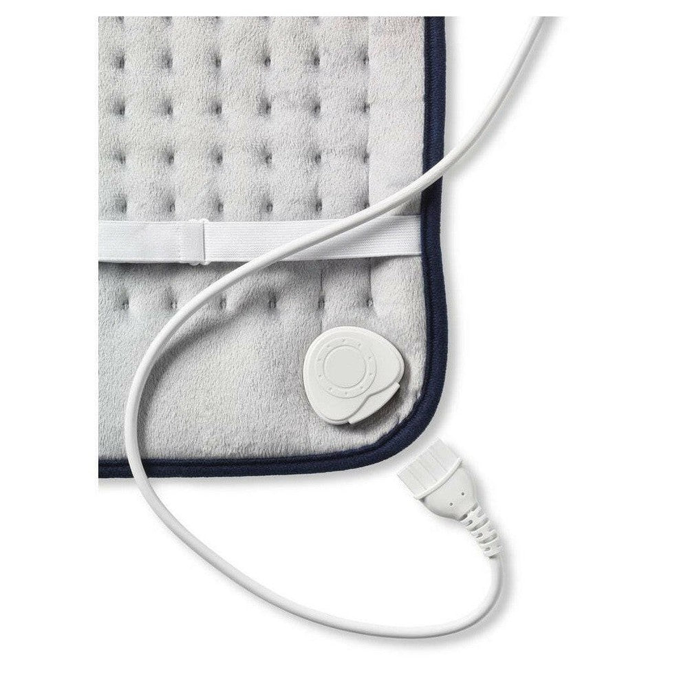 Close-up Medisana HP 460 warmtekussen geborstelde textuur en afneembare bediening