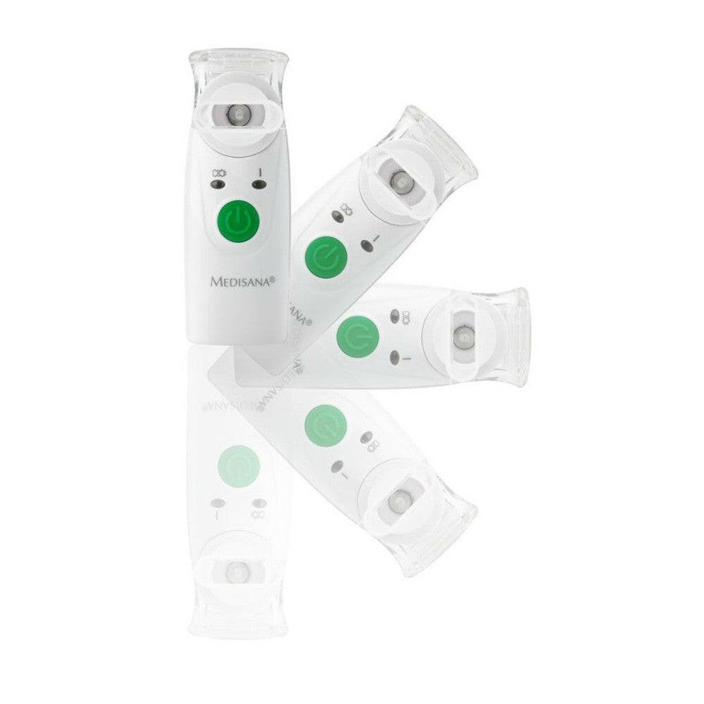 Meerdere exemplaren van witte Medisana IN 525 inhalator op rij