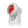 Medisana IR 850 infraroodlamp hoekweergave met Ceramic Infrared + UV label