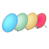 Medisana LT 500 daglichtlamp set met vier kleuren lichtblauw groen geel roze