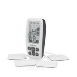 Medisana TT 200 elektrotherapie voorzijde met scherm en vier elektroden