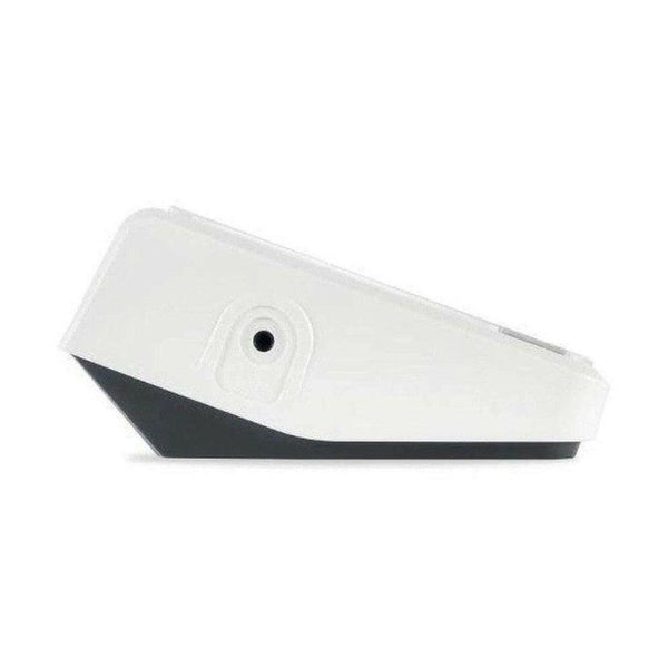 Zijprofiel witte Microlife BP B3 AFIB bovenarmbloeddrukmeter met gladde afwerking