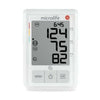 Voorzijde witte Microlife BP B3 AFIB meter met digitaal scherm en bedieningsknoppen