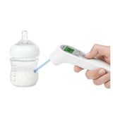 Contactloze Microlife voorhoofdthermometer gebruikt op babyfles