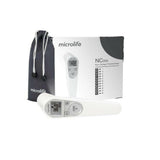 Microlife NC200 thermometer in verpakking met accessoirezak
