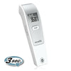 Microlife NC150 voorhoofdthermometer 3 seconden meting blauw-wit logo en aan/uit-knop