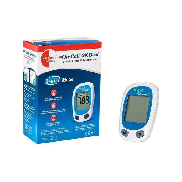 On Call GK Dual 2-in-1 ketonen- en glucosemeter - ONC55025-Shopvoorgezondheid