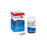 On Call GK Dual ketonen teststrips doos met Franse en Duitse tekst