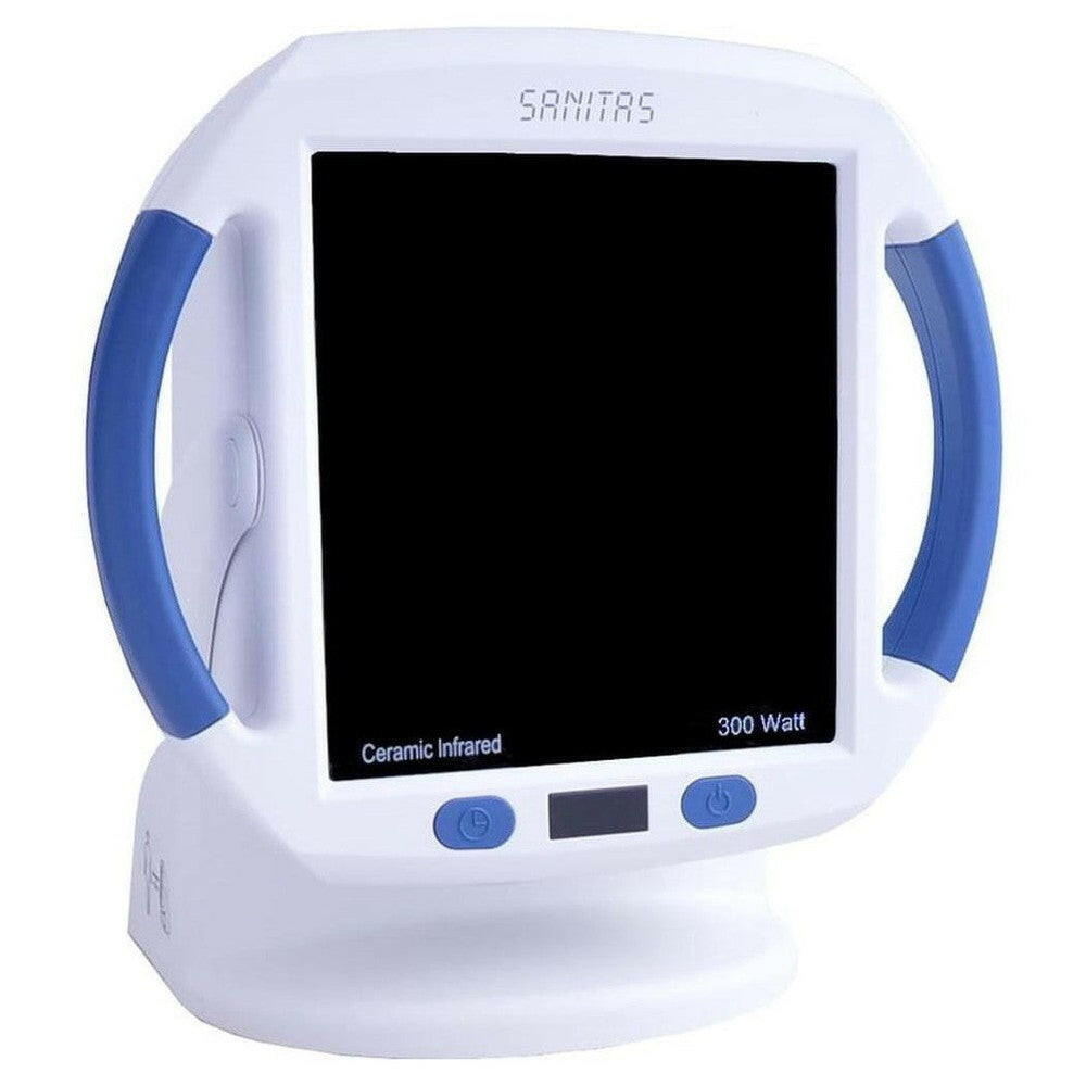 Sanitas SIL 45 infraroodlamp voorzijde met timer en aan/uitknop