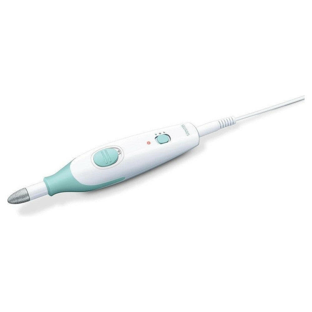 Sanitas SMA 36 wit-blauwe elektrische manicure tool met 2 snelheden