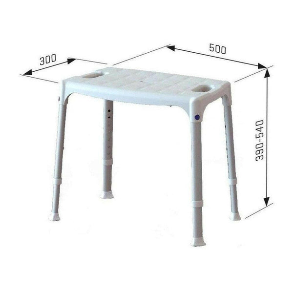 SecuCare douchestoel Quattro met rugleuning (verstelbaar) - SCC51123-Shopvoorgezondheid