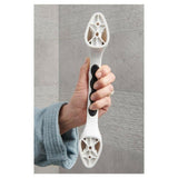 SecuCare wandbeugel met zwarte golfvormige antislip grip en montagekappen