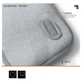 Grau Sharper Image nek- en schouderkussen met controlepaneel voor warmte en vibratie
