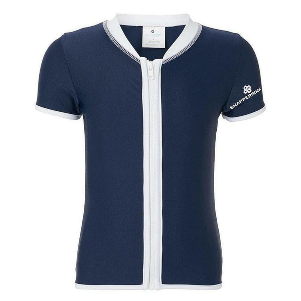 Snapper Rock UV-shirt met rits en korte mouwen (Navy) - SNA164G-10-Shopvoorgezondheid