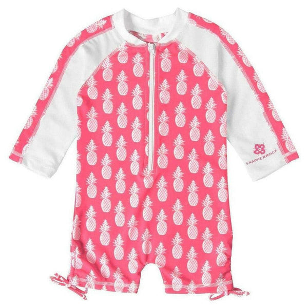 Snapper Rock UV-zwemkleding met rits en lange mouwen (Pineapple) - SNA7003G-0-Shopvoorgezondheid