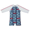 Snapper Rock UV-zwemkleding met rits en lange mouwen (Stripe Fish) - SNA752-0-Shopvoorgezondheid
