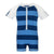 Snapper Rock UV-zwemkleding pakje met rits en korte mouwen (Stripe) - SNA770B-1-Shopvoorgezondheid